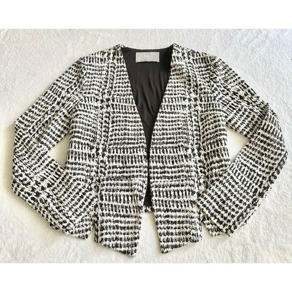 Tart Collections Jackets & Blazers - Tart collections black and white tweed jacket size M